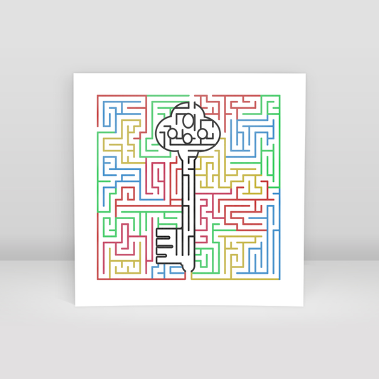 the key to the labyrinth - Art Print