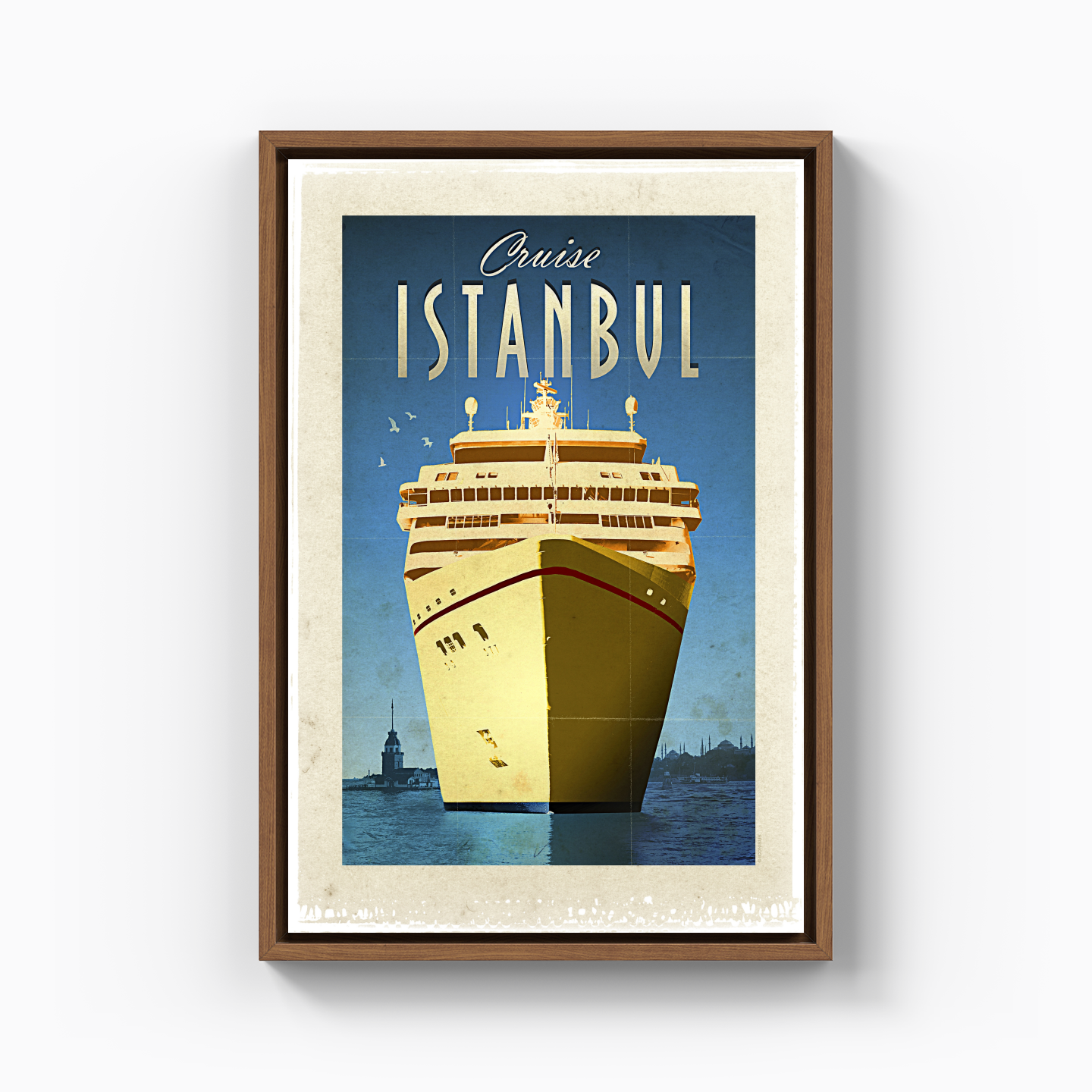 İstanbul Cruise Gemisi - Kanvas Tablo