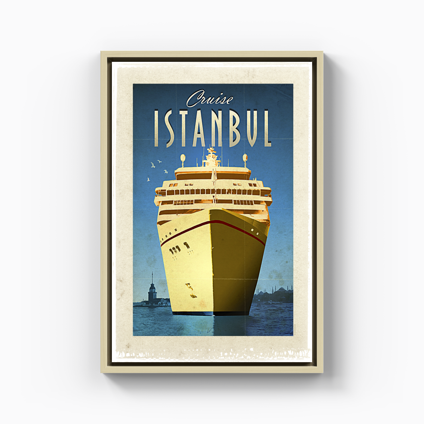 İstanbul Cruise Gemisi - Kanvas Tablo
