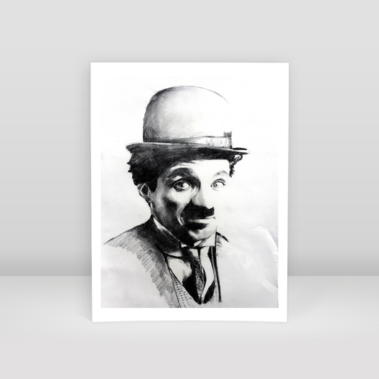 Karakalem Charlie Chaplin - Art Print