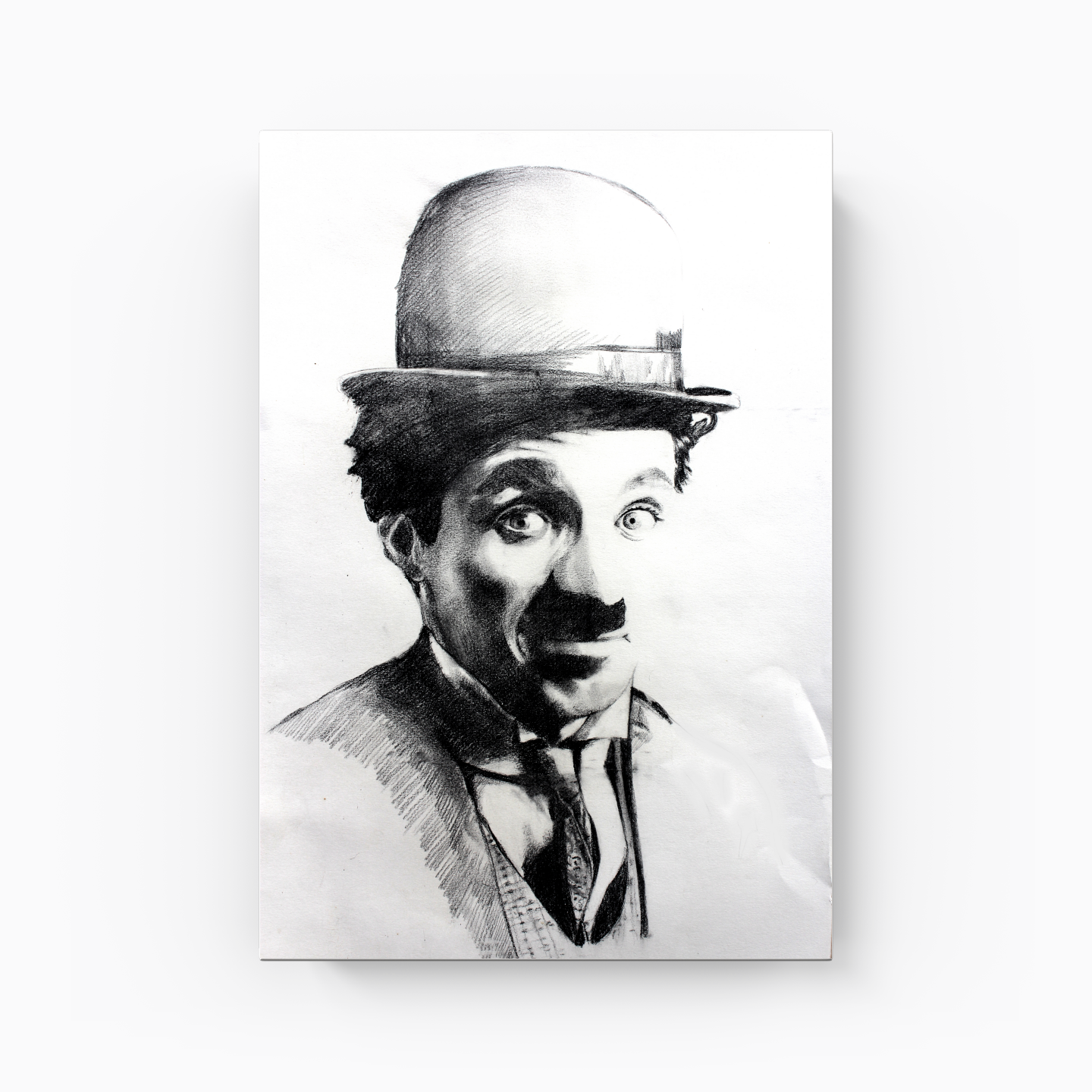 Karakalem Charlie Chaplin - Kanvas Tablo
