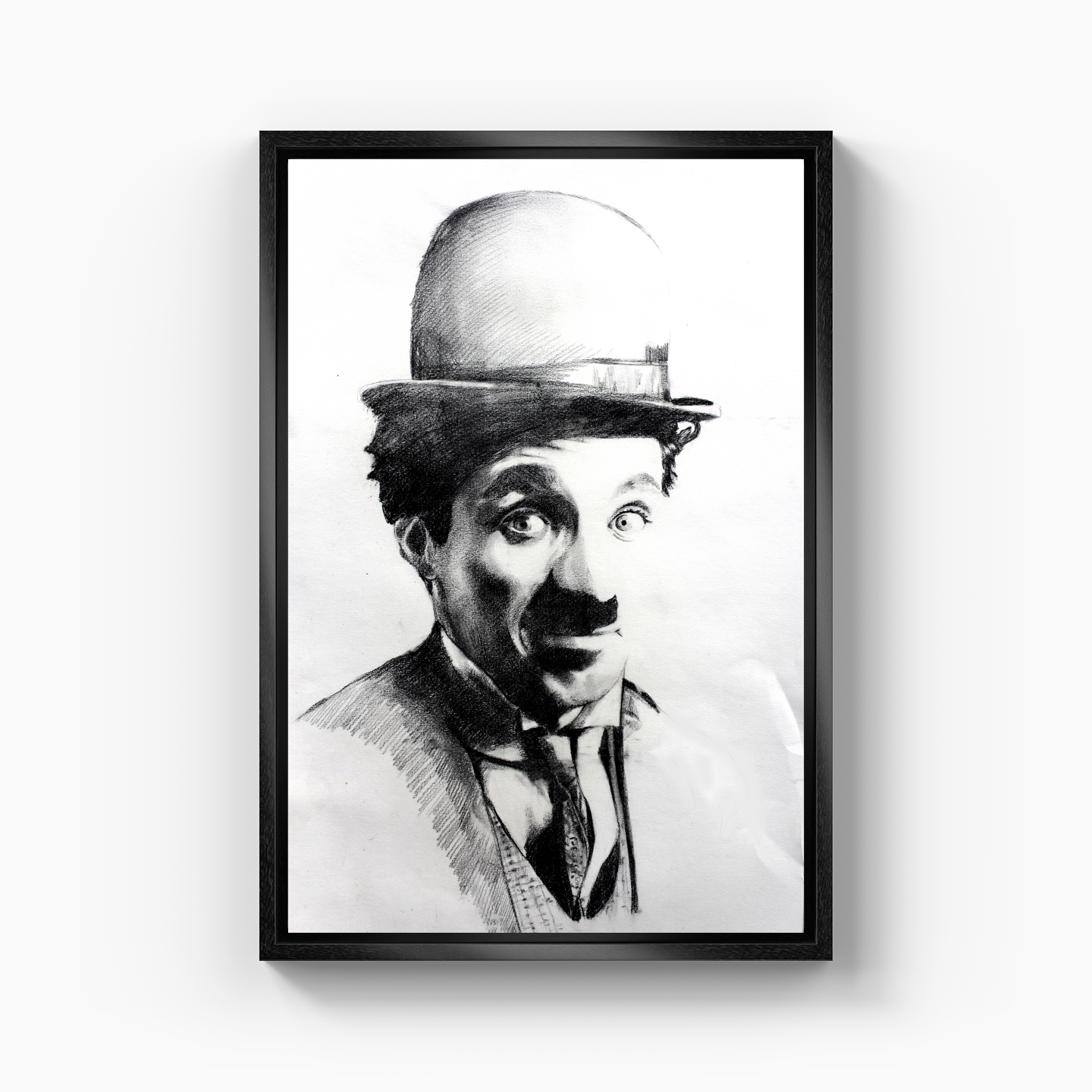 Karakalem Charlie Chaplin - Kanvas Tablo