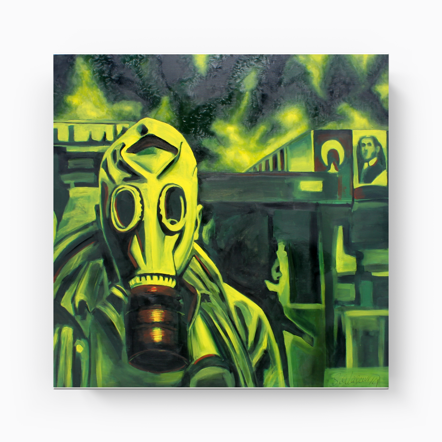 gaz maskesi - Kanvas Tablo