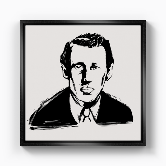 Orhan Veli bw - Kanvas Tablo