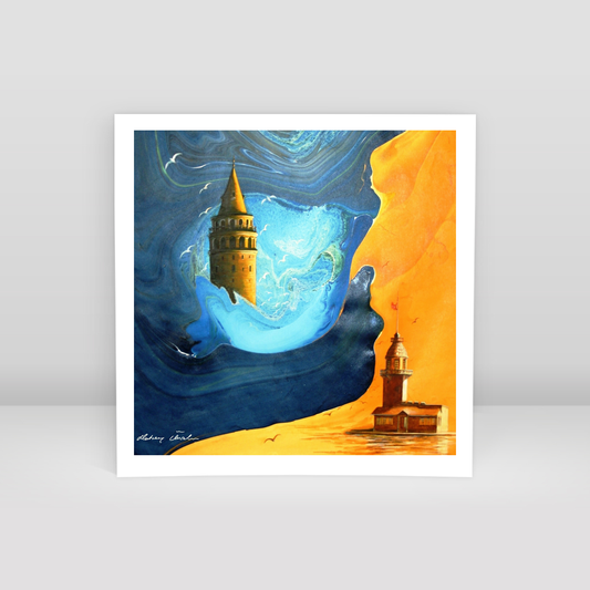 Sunset on the Towers - Art Print