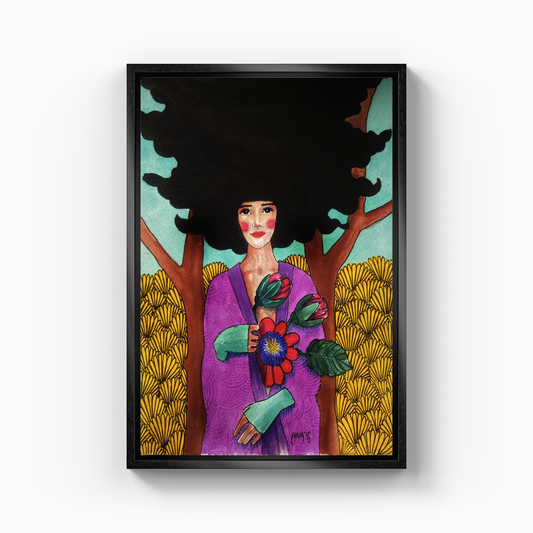 she is humming a tune - Canvas Print