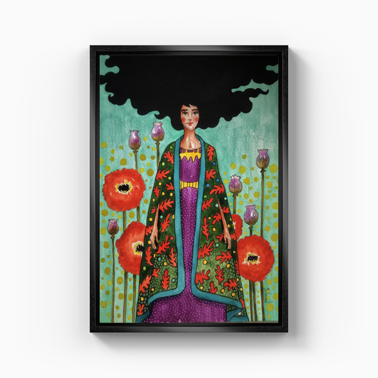 to keep herself from thinking - Canvas Print