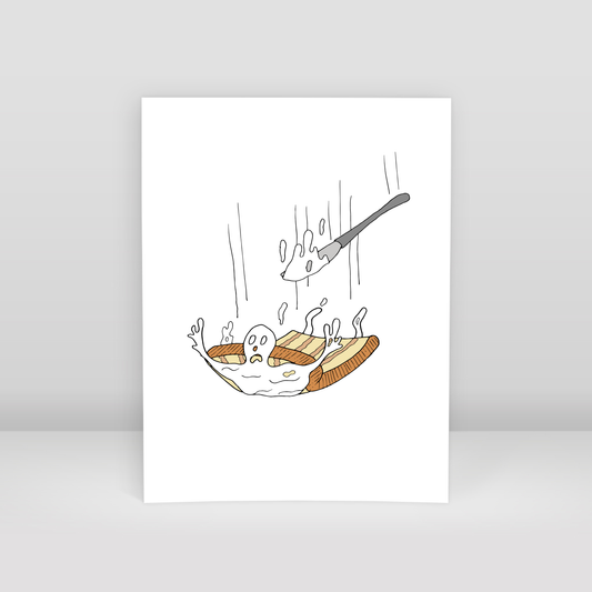 flying butter bread - Art Print