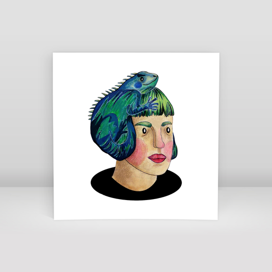 chameleon girl - Art Print