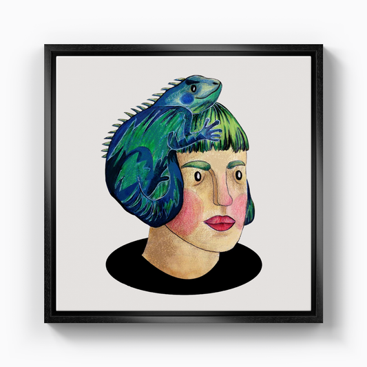 chameleon girl - Canvas Painting
