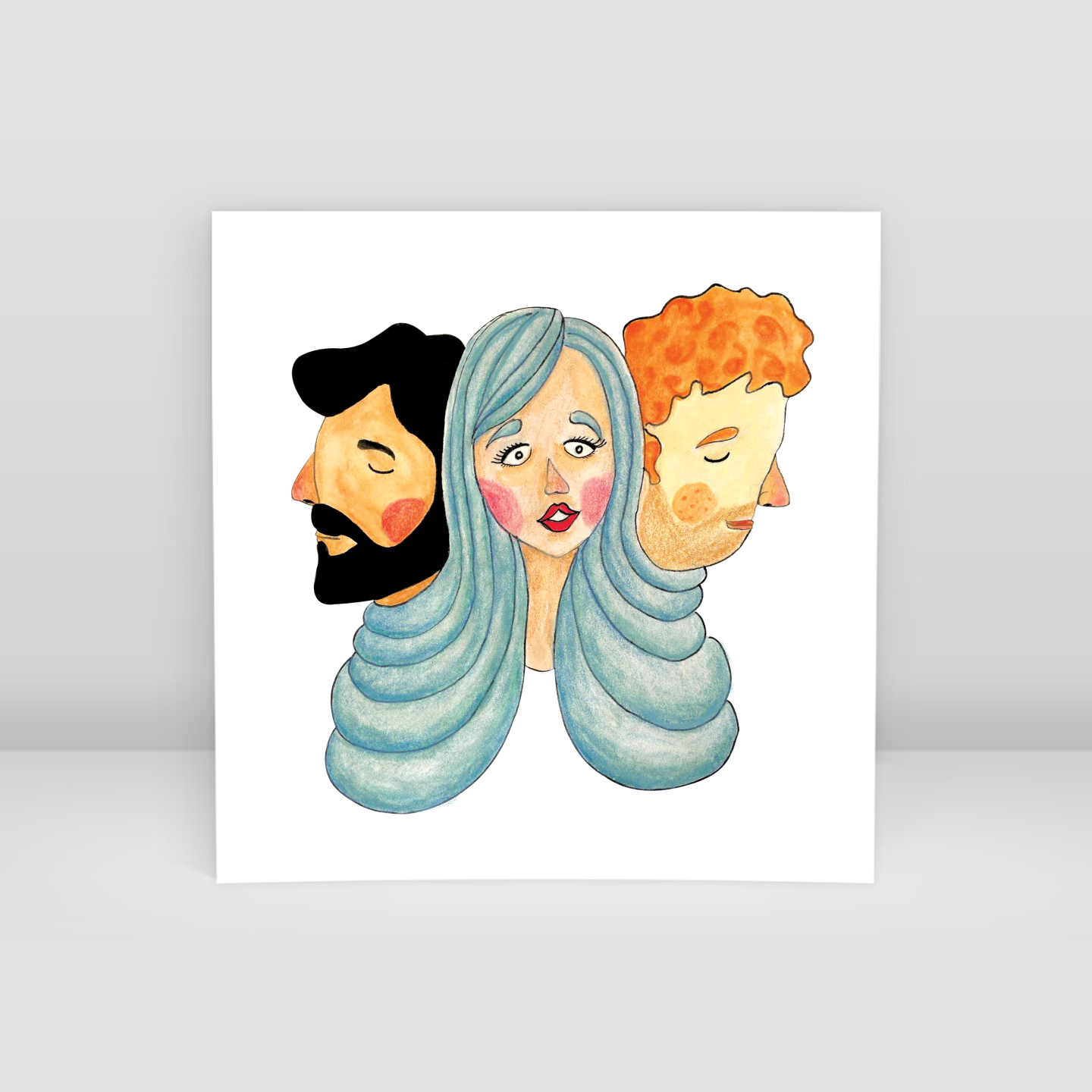 love triangle - Art Print