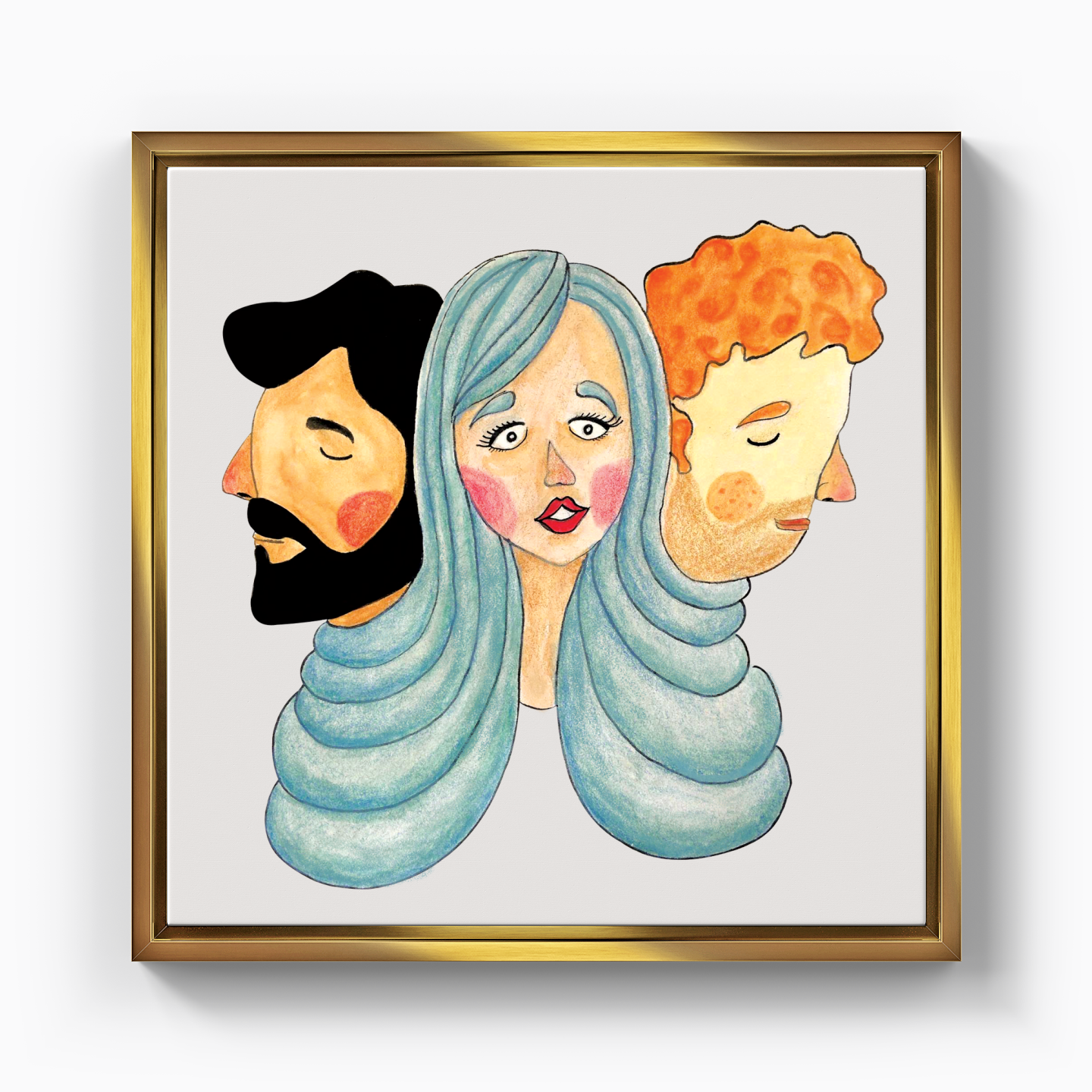 love triangle - Canvas Painting