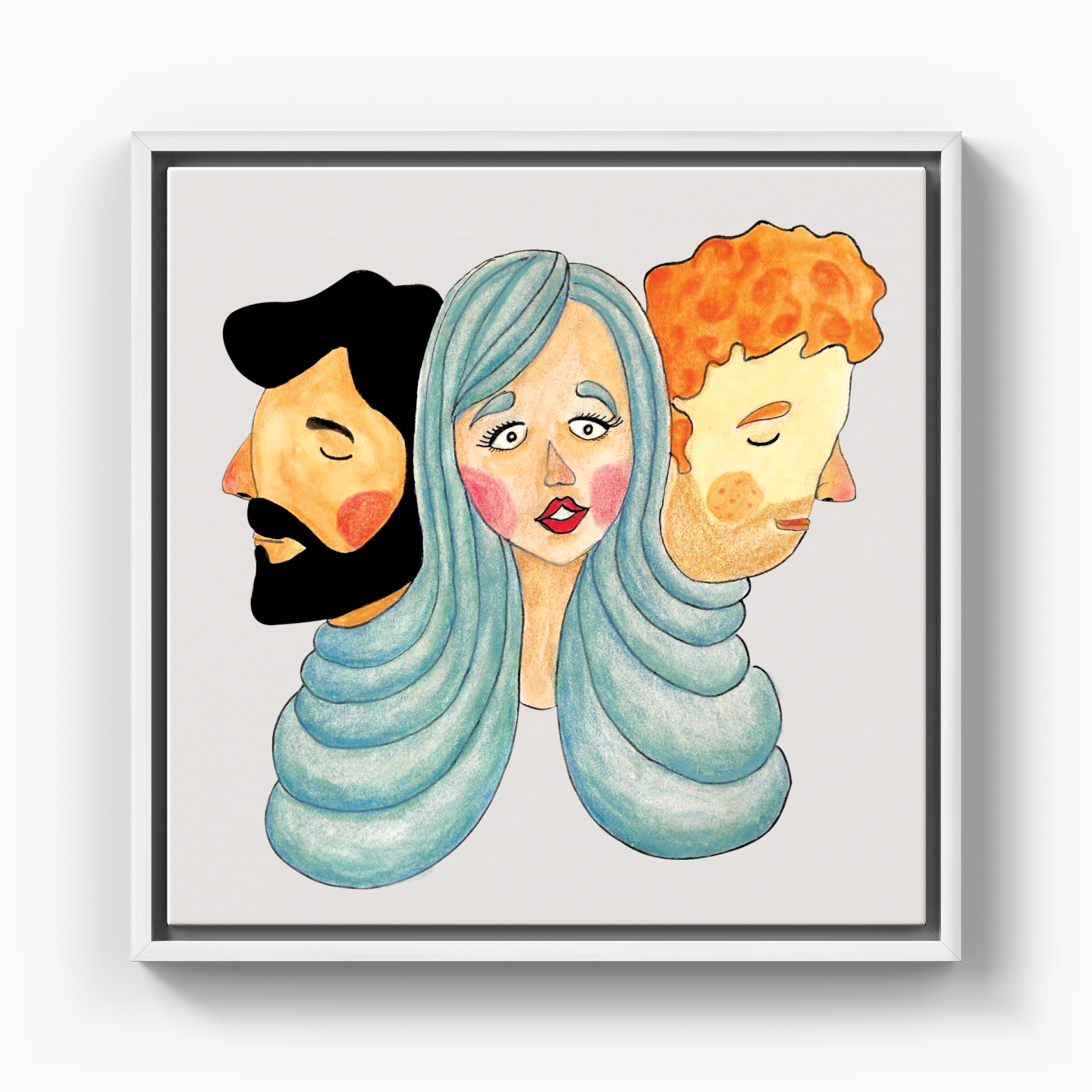 love triangle - Canvas Painting