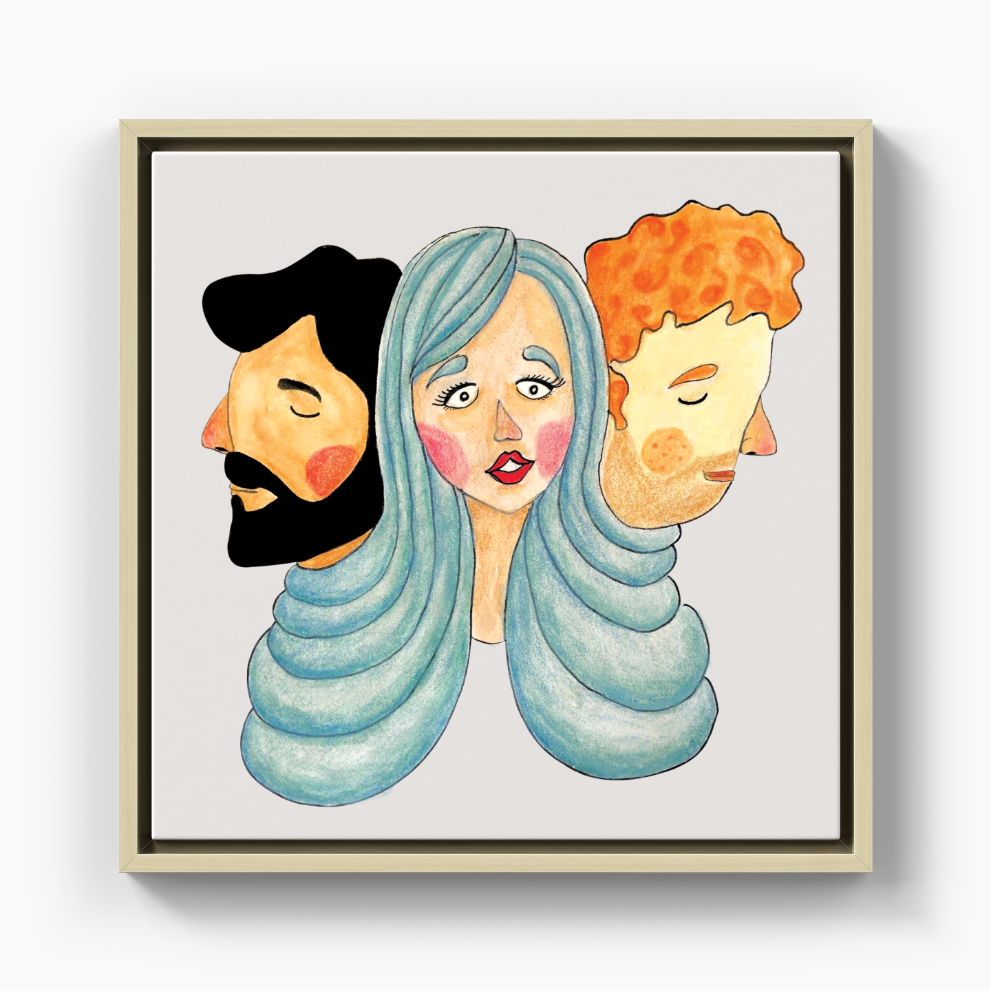 love triangle - Canvas Painting