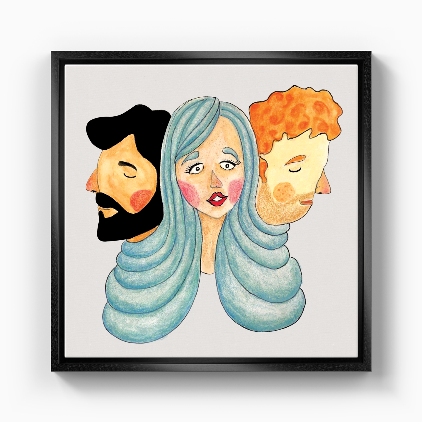 love triangle - Canvas Painting