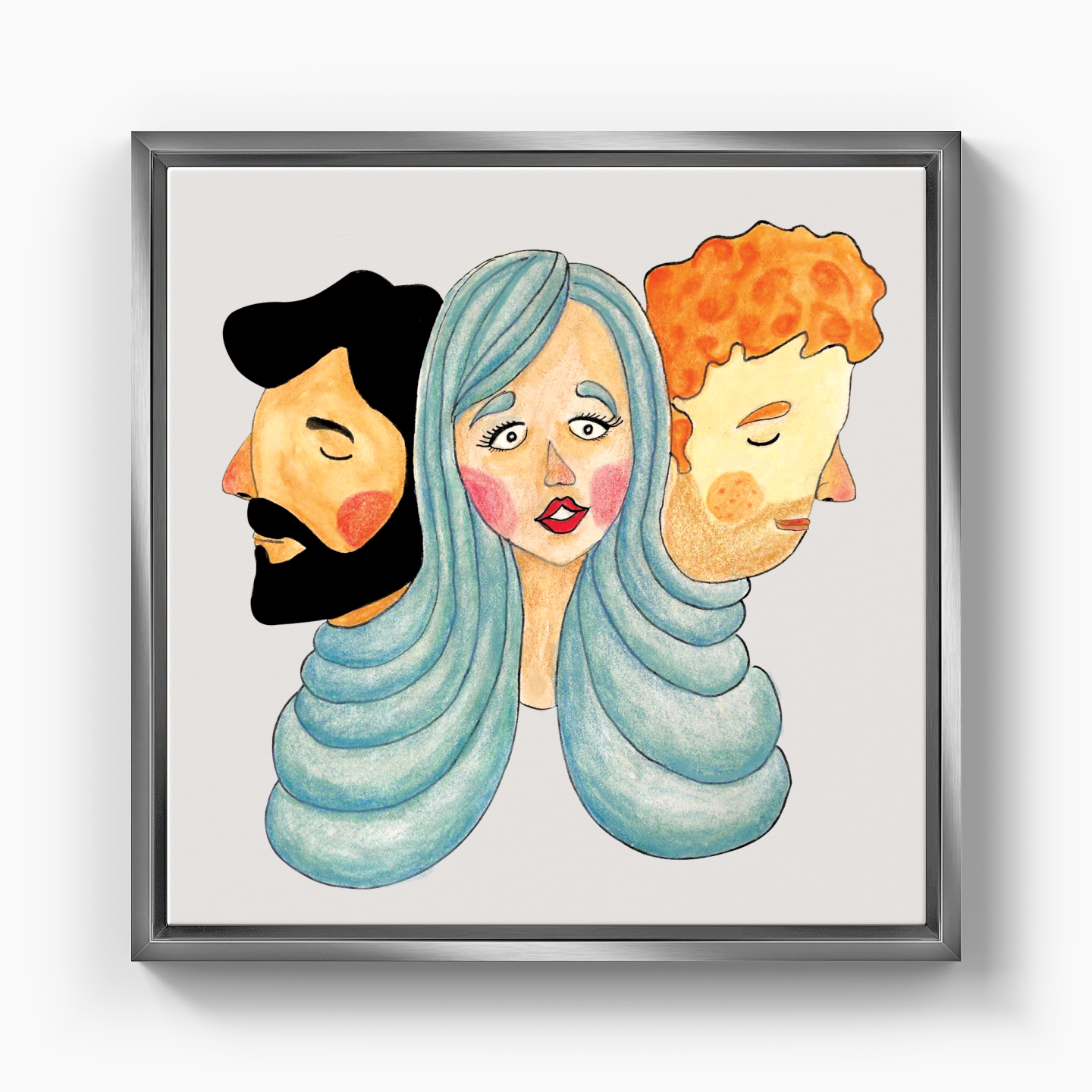 love triangle - Canvas Painting