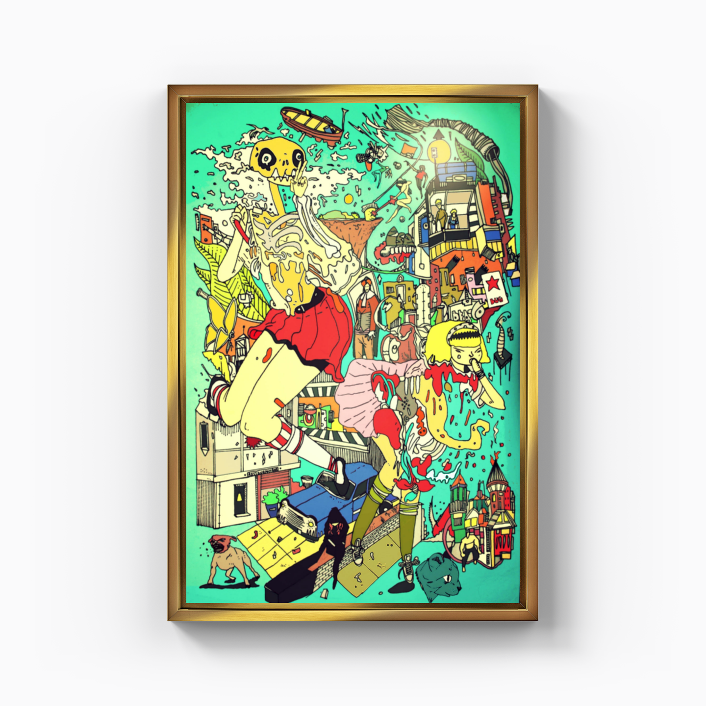 Mad Town - Kanvas Tablo