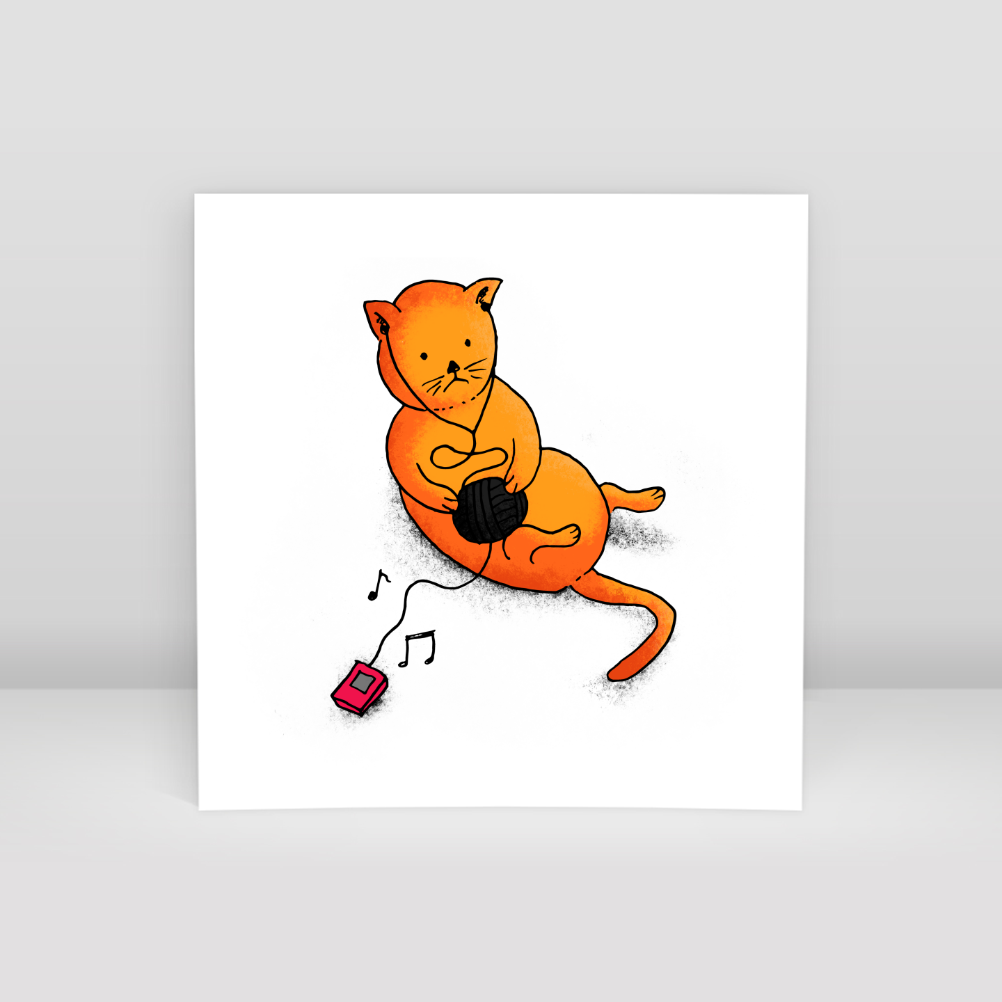 müzikli kedi - Art Print