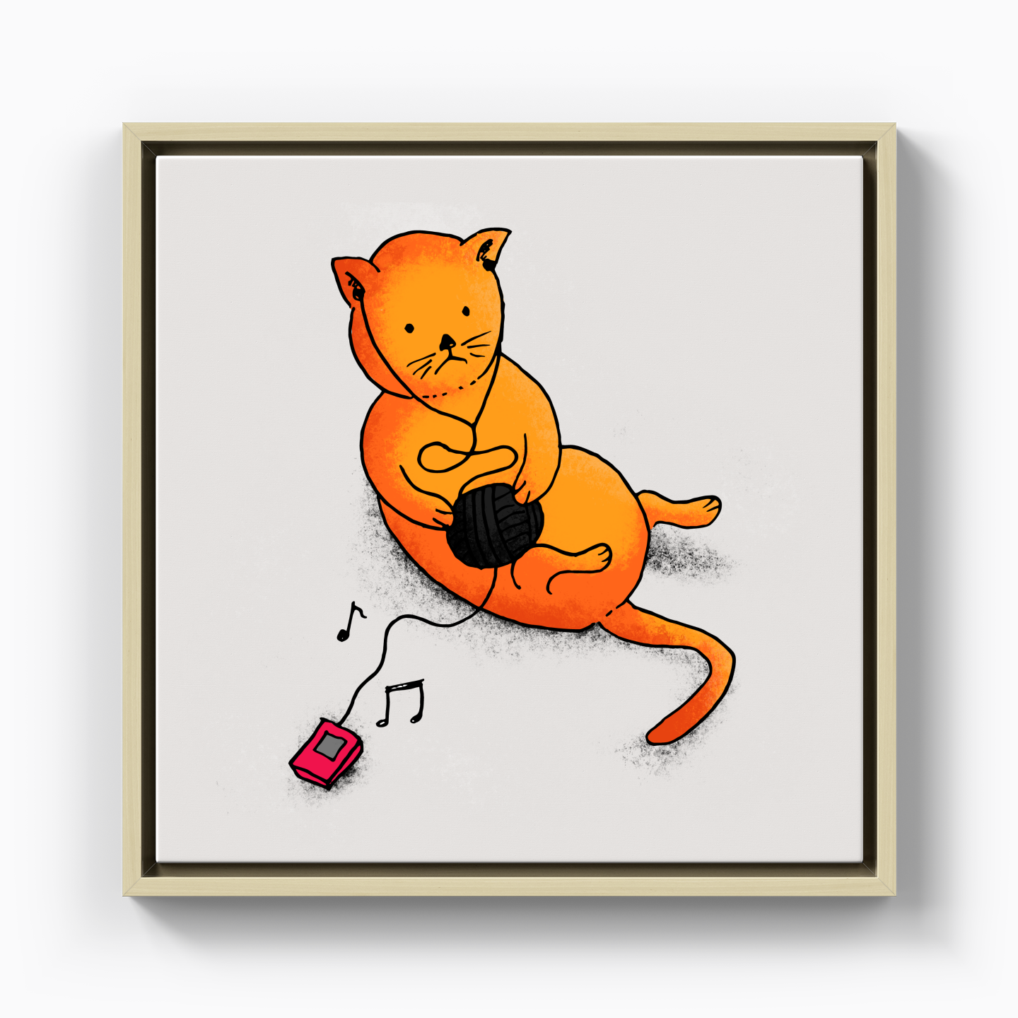 müzikli kedi - Kanvas Tablo