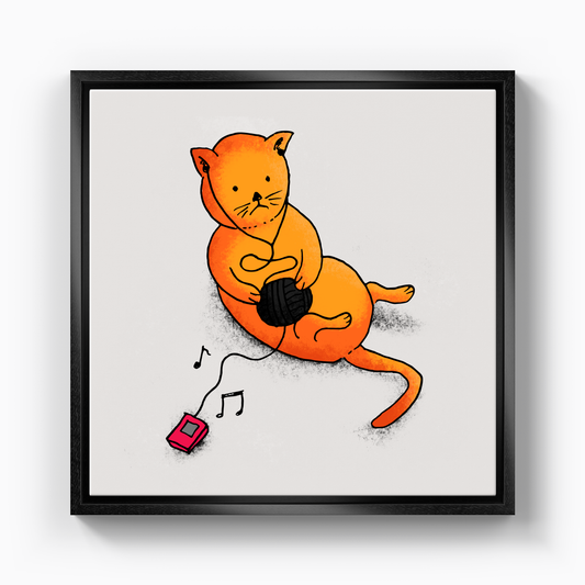musical cat - Canvas Print
