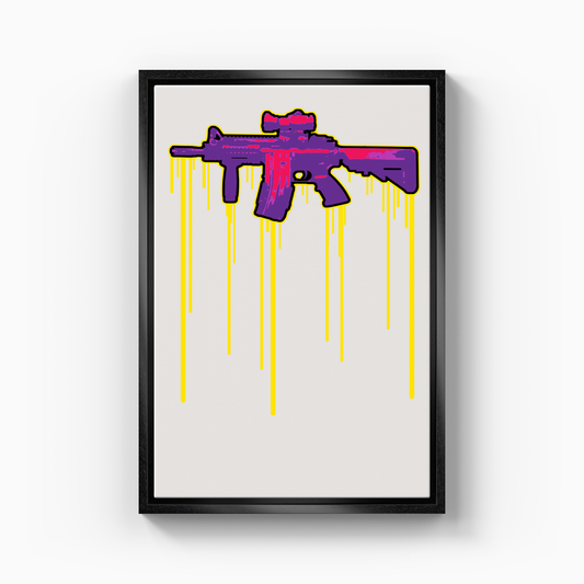 Machine Gun - Canvas Painting