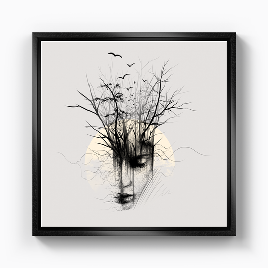 Doğa ve insan - Kanvas Tablo