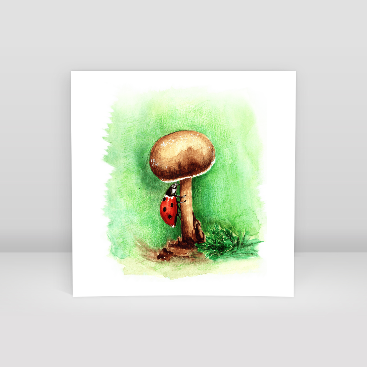 Ladybug Mushroom - Art Print