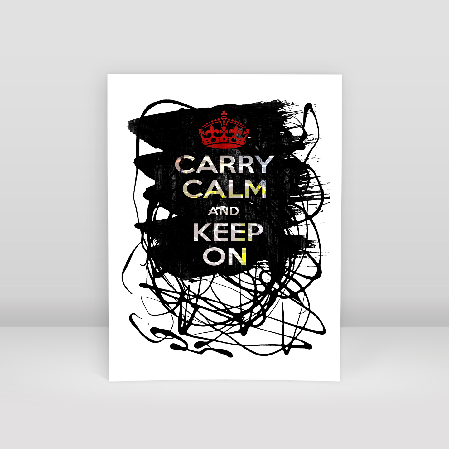 carry calm and keep on - Art Print