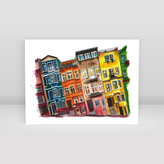 Balat Houses - Art Print