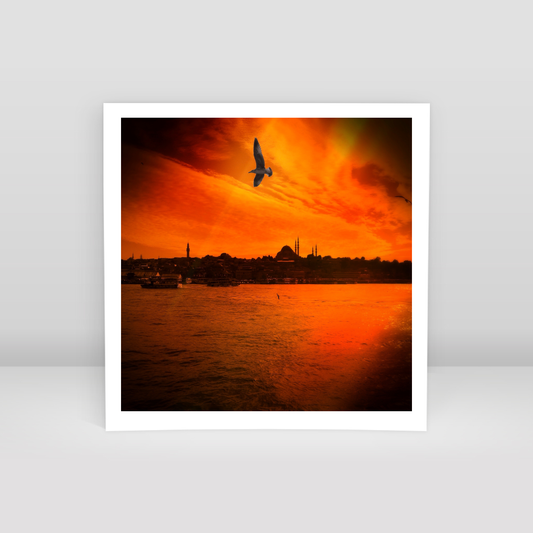 Red Istanbul - Art Print