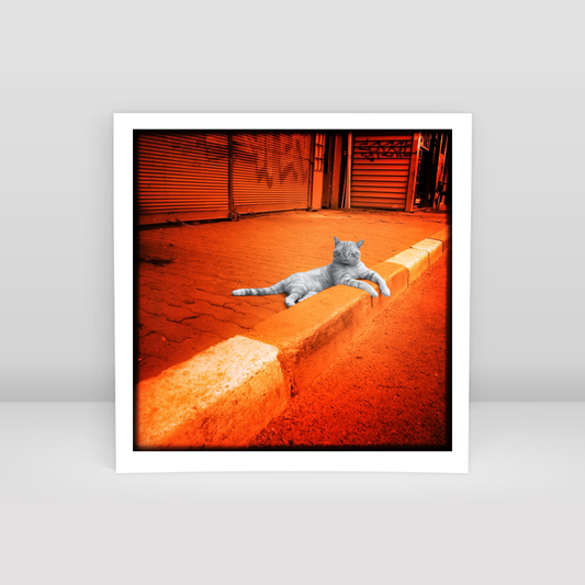 cat pleasure - Art Print