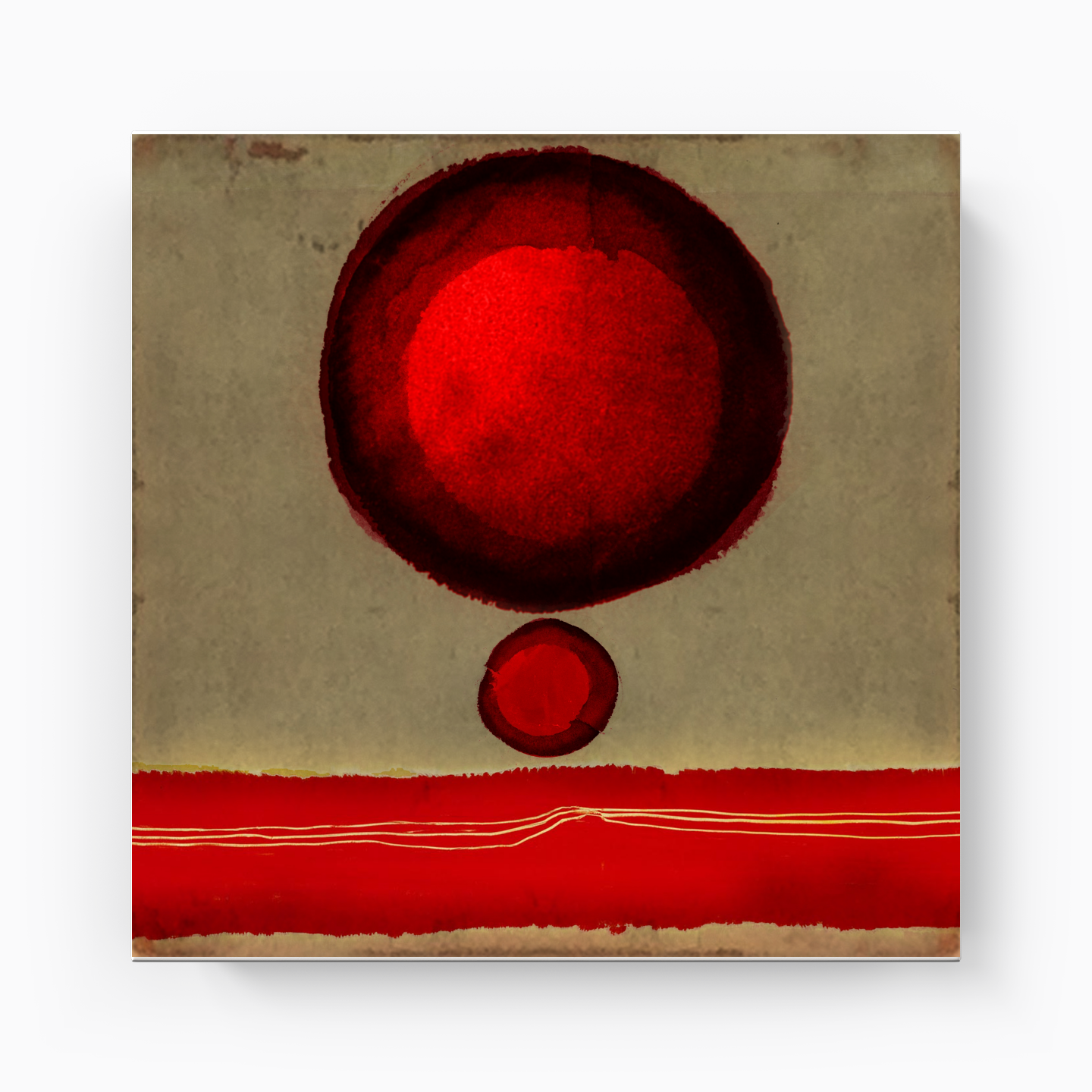 Big Red Dot and Her Little Red Dotie 03 - Kanvas Tablo