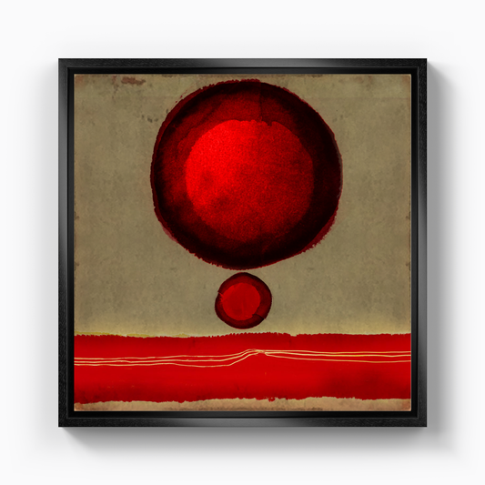 Big Red Dot and Her Little Red Dotie 03 - Canvas Print