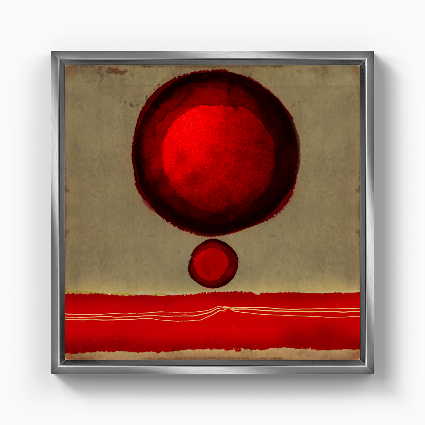 Big Red Dot and Her Little Red Dotie 03 - Kanvas Tablo