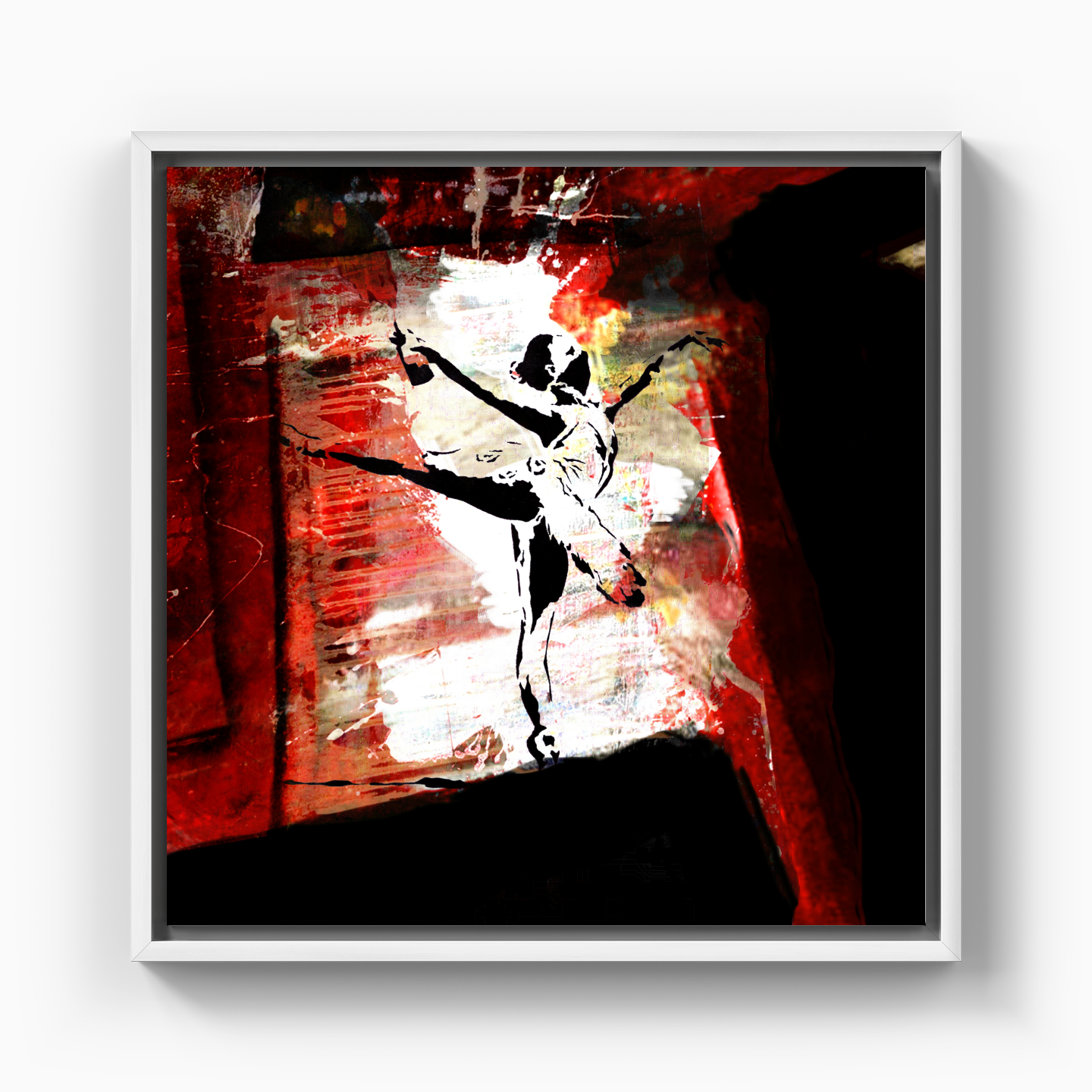 Urbaine Stencil balerin - Kanvas Tablo