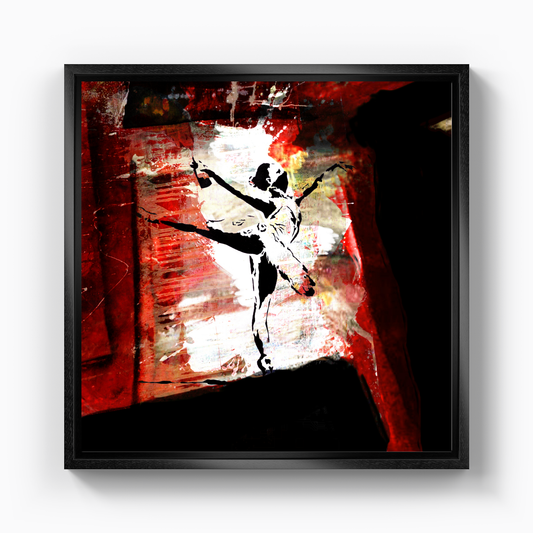 Urbaine Stencil balerin - Kanvas Tablo