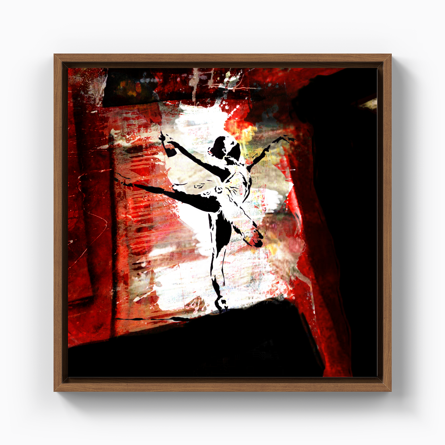 Urbaine Stencil balerin - Kanvas Tablo