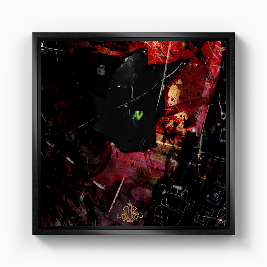 Black Cat How Many 01 - Canvas Print