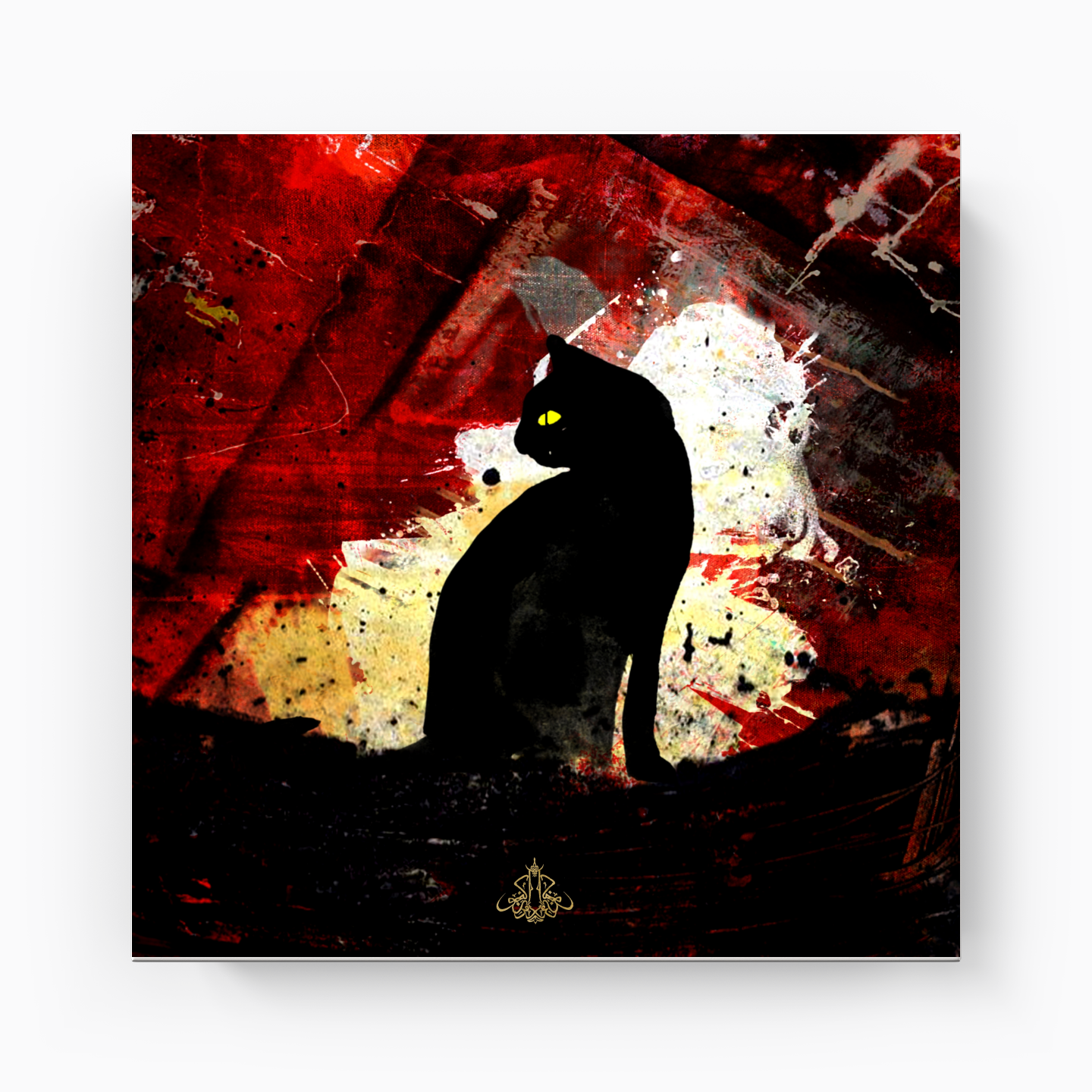 Kara Kedi Kaç 02 - Kanvas Tablo
