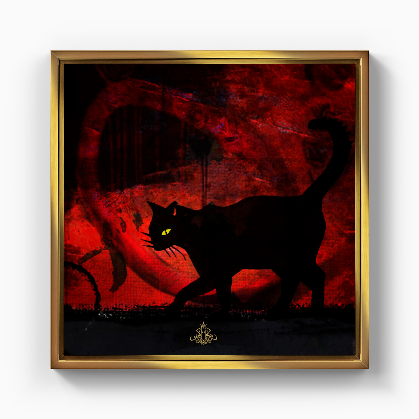 Kara Kedi Kaç 10 - Kanvas Tablo