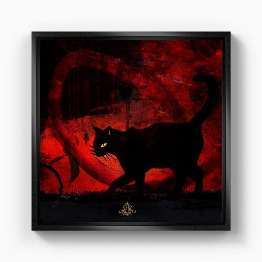 Black Cat How Many 10 - Canvas Print