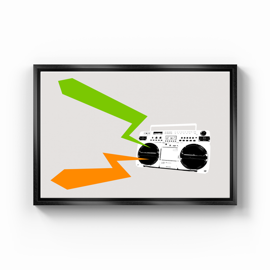 Tape Boombox - Canvas Print