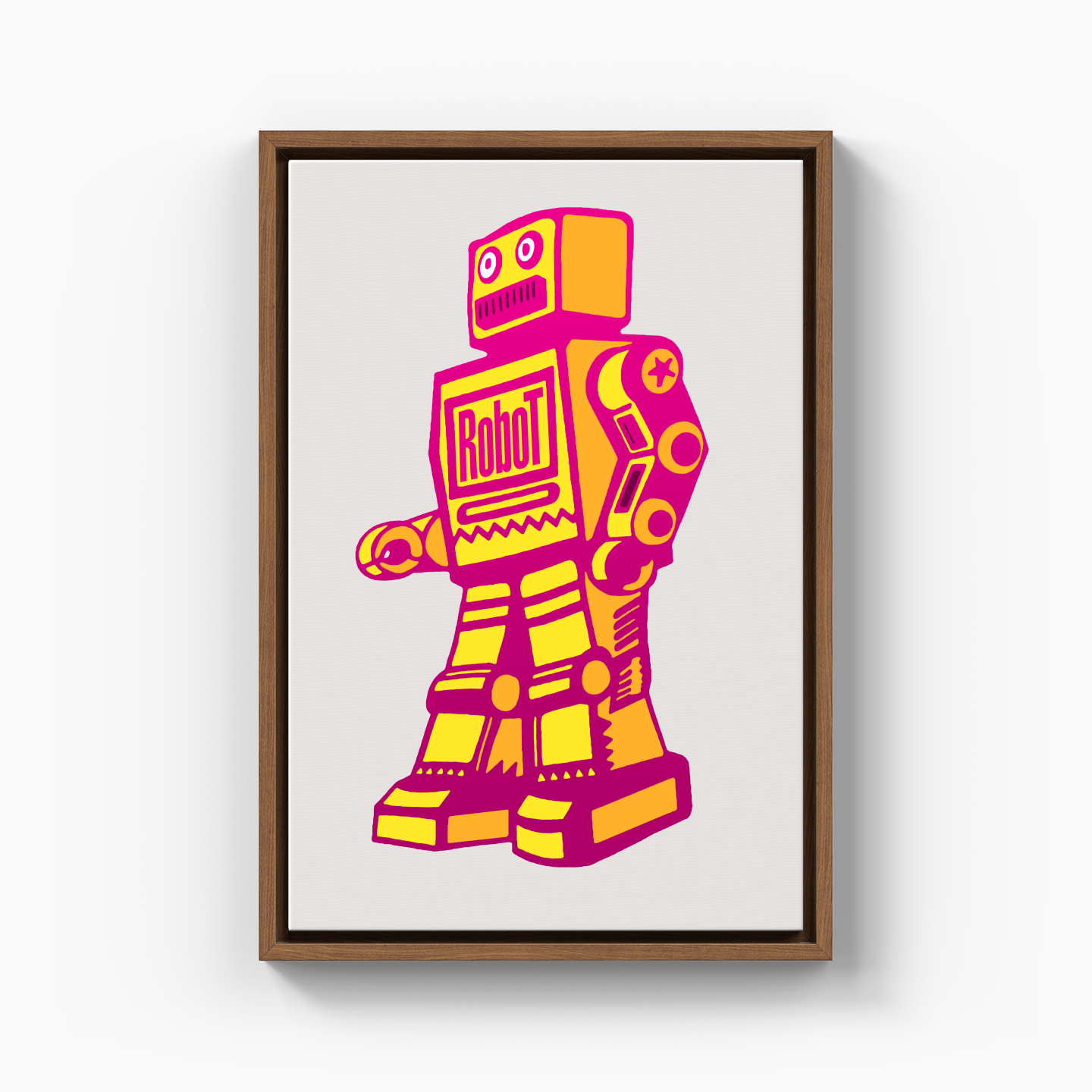 Retro Robot 2 - Kanvas Tablo
