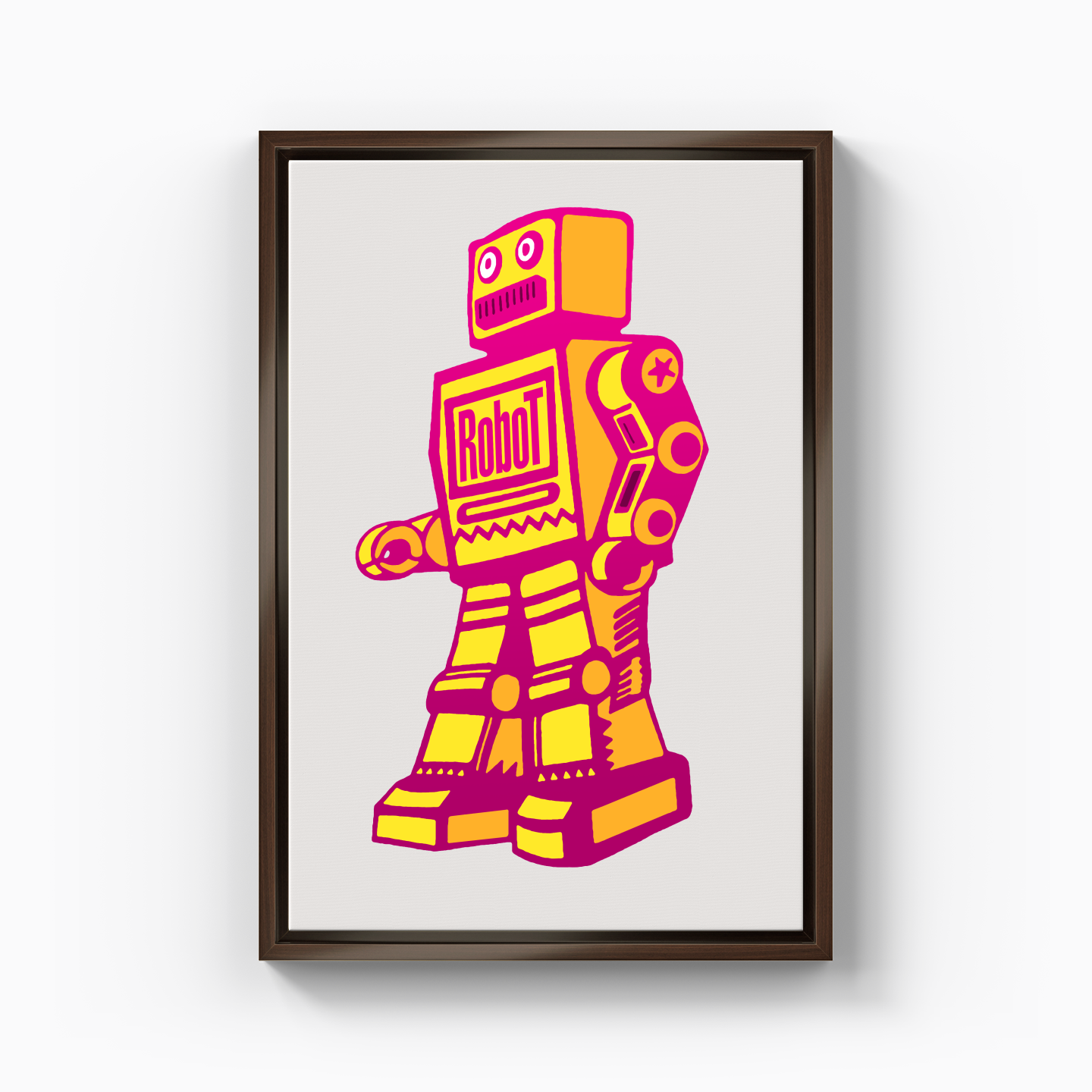 Retro Robot 2 - Kanvas Tablo