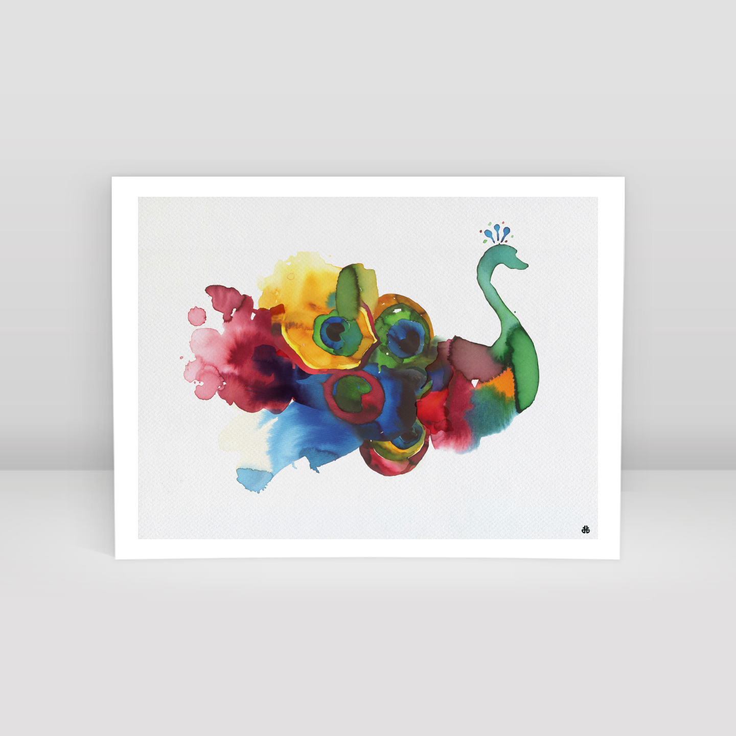 Colorful Peacock - Art Print