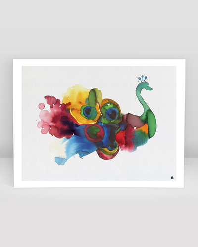 Colorful Peacock - Art Print