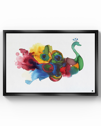 Colorful Peacock - Kanvas Tablo