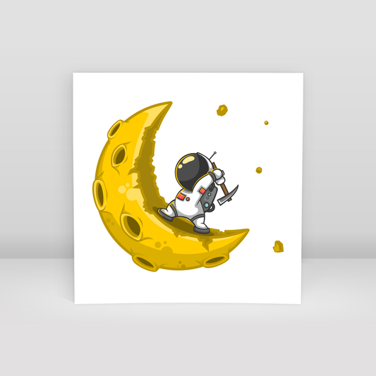Stranger on the moon - Art Print