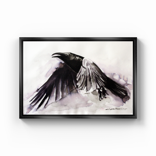 kuzgun - Kanvas Tablo