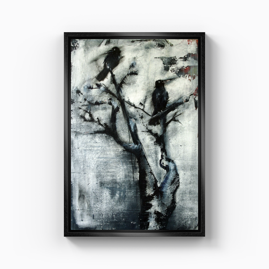 Kuzgunlar - Kanvas Tablo